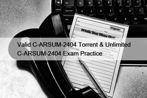 Valid C-ARSUM-2404 Torrent & Unlimited C-ARSUM-2404 Exam Practice